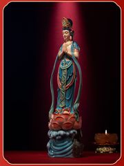 Tượng Quan Thế Âm Chắp Tay Bằng Đồng