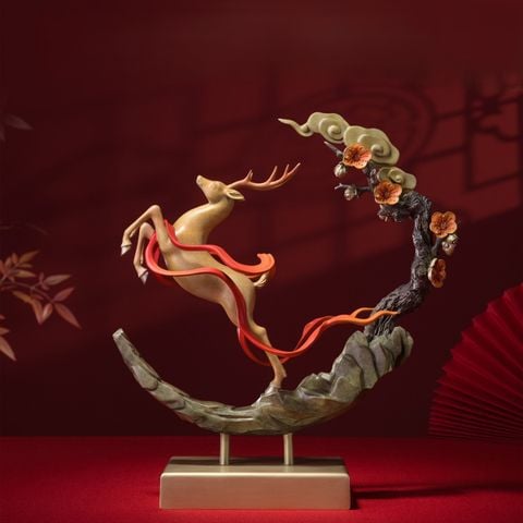 Tương Đồng Phong Thủy - Tượng Hươu '' Mộc Lộc Thượng Vân ''
