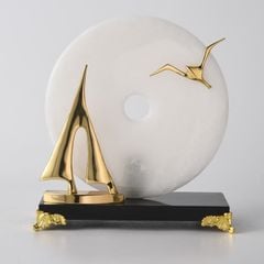 Trang Trí Cao Cấp - Bạch Ngọc Thuận Buồm & Lục Bảo Hồ Lô