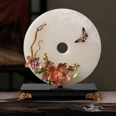 Trang Trí Để Bàn - Đĩa Ngọc Hoa Điệp