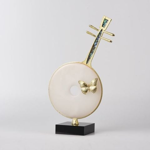 Trang Trí Để Bàn - Đồng Điếu ''Ngọc Cầm Bình An''