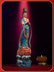 Tượng Quan Thế Âm Chắp Tay Bằng Đồng