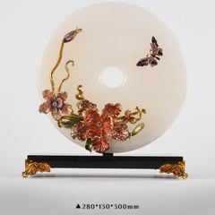 Trang Trí Để Bàn - Đĩa Ngọc Hoa Điệp