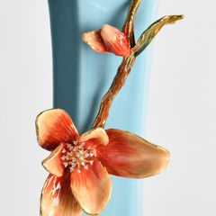 Trang Trí Để Bàn - Bình Hoa Gốm Sứ Men Lam Ngọc