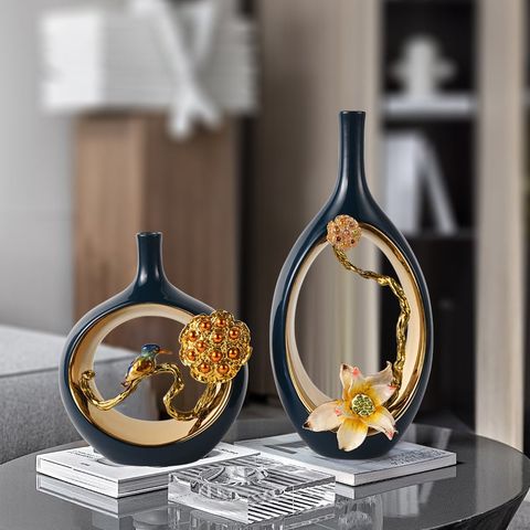 Trang Trí Để Bàn - Bình Hoa Men Gốm Sứ