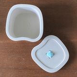  Organic Square Cement Candle Jar with Decorative Lid | AUC010 