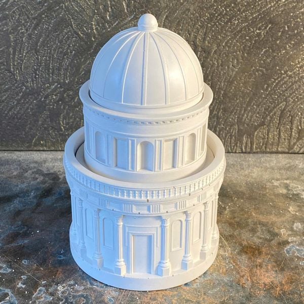  Architectural Dome Cement Candle Jar with Lid | AUC003 