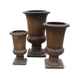 Classic Fluted Fiberstone Urn Planter | AUFS197 