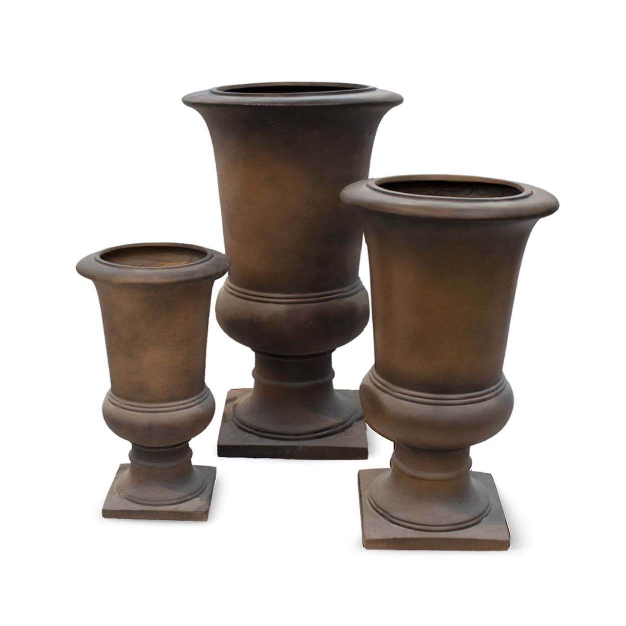  Classic Fluted Fiberstone Urn Planter | AUFS197 