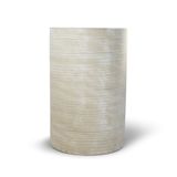  Cream Striated Cylinder Fiberstone Planter | AUFS181 