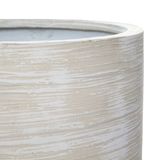  Cream Striated Cylinder Fiberstone Planter | AUFS181 
