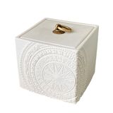  Dong Son Drum Relief Cement Candle Jar with Lid | AUC004 
