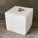  Dong Son Drum Relief Cement Candle Jar with Lid | AUC004 