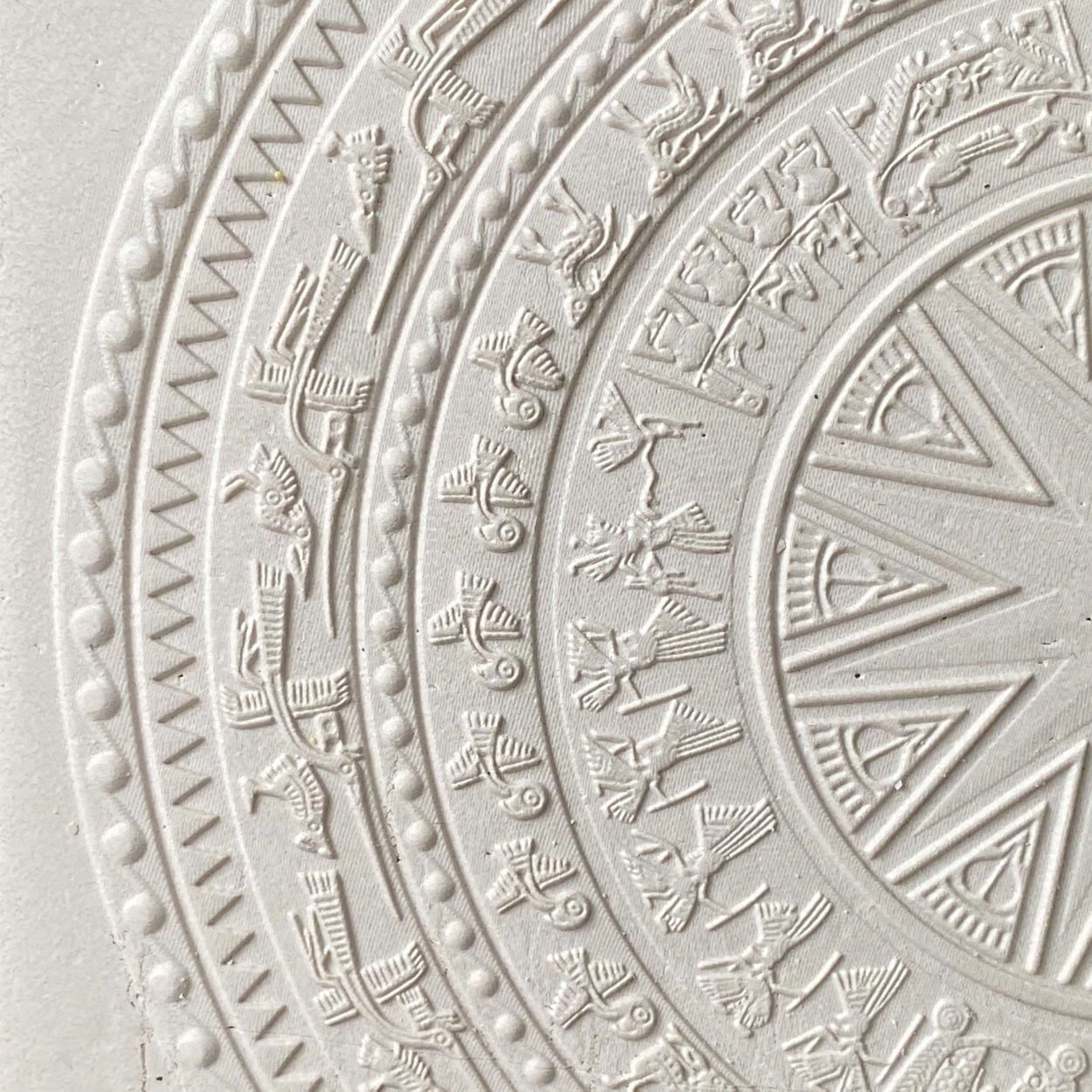  Dong Son Drum Relief Cement Candle Jar with Lid | AUC004 