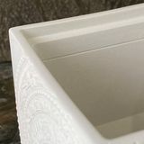  Dong Son Drum Relief Cement Candle Jar with Lid | AUC004 