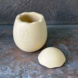  Egg-Shaped Cement Candle Jar with Lid | AUC001 