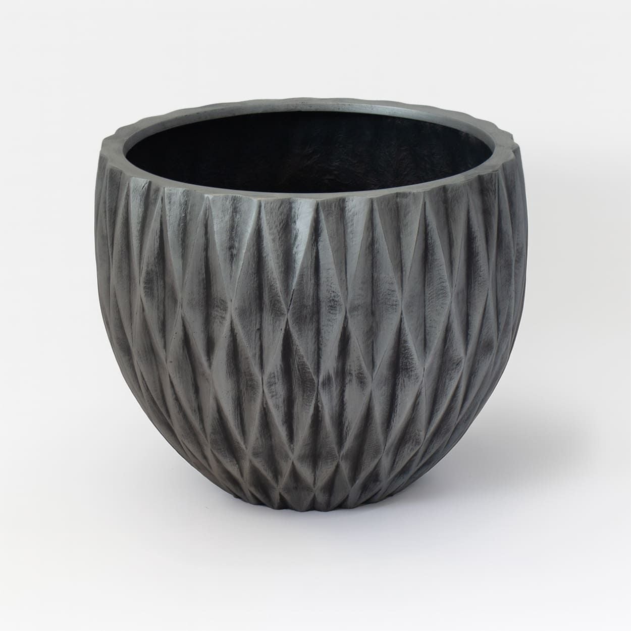  Fiberstone Diamond Texture Bowl Planter | AUFS137 