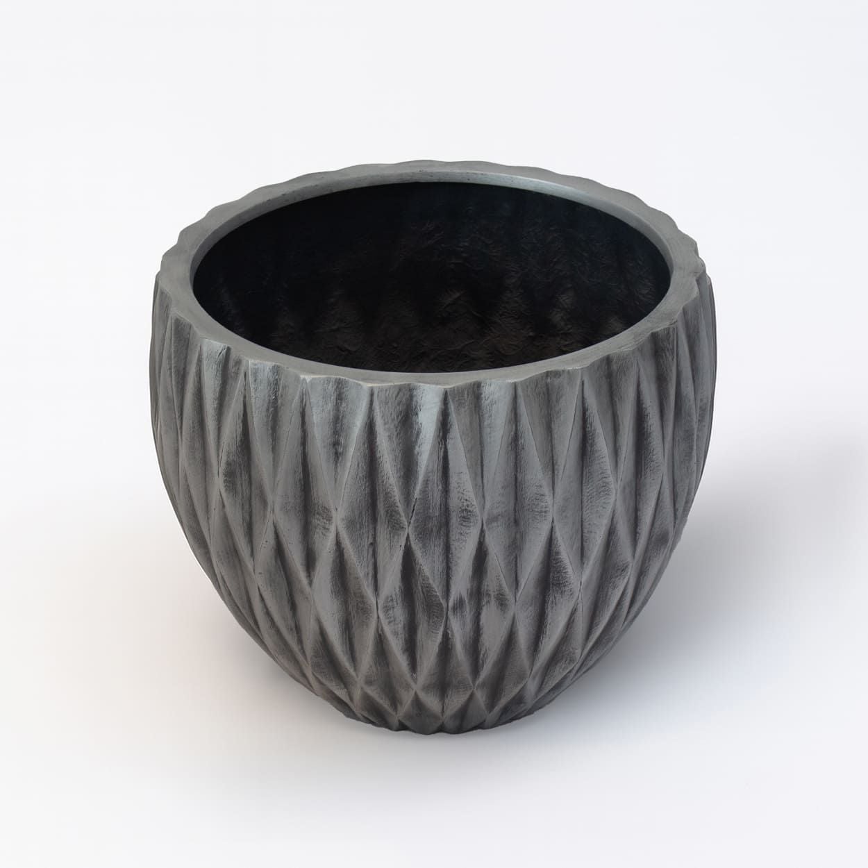  Fiberstone Diamond Texture Bowl Planter | AUFS137 