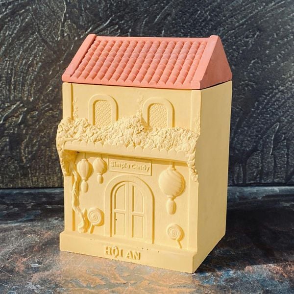  Hoi An Heritage House Cement Candle Jar | AUC007 