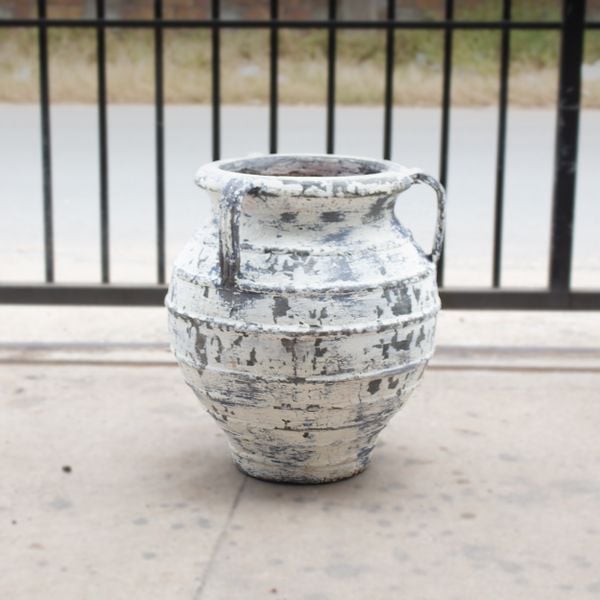  Antique Ceramic Amphora Planter with Handles | AUV114 