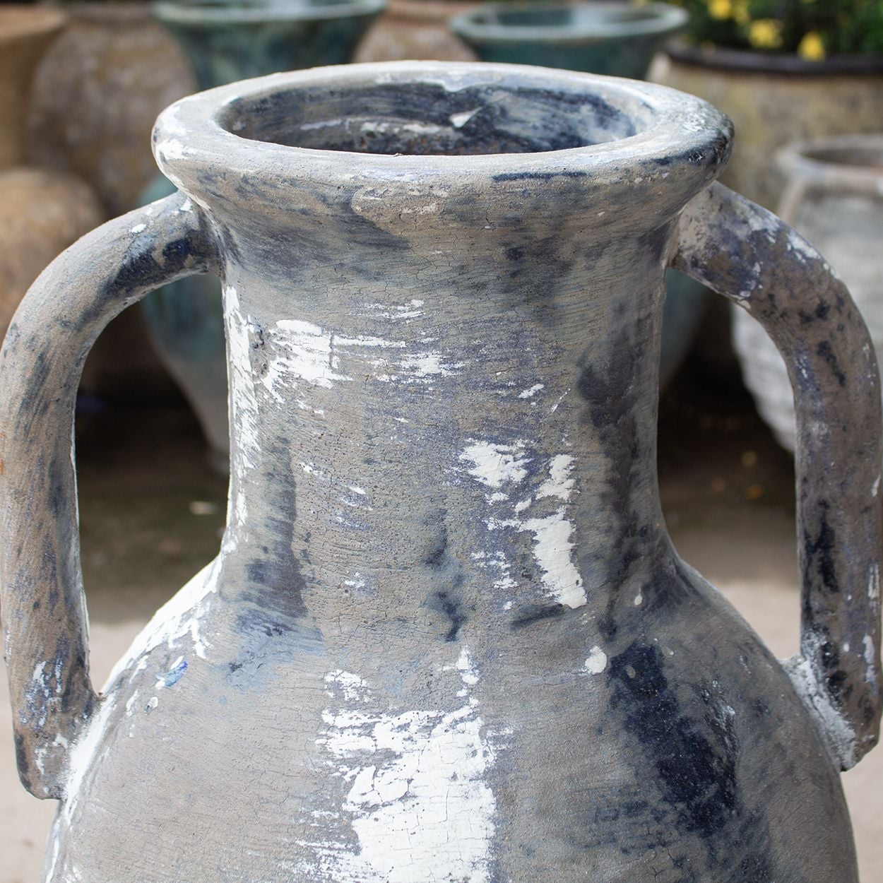  Tall Ceramic Amphora Planter with Antique Finish | AUV115 