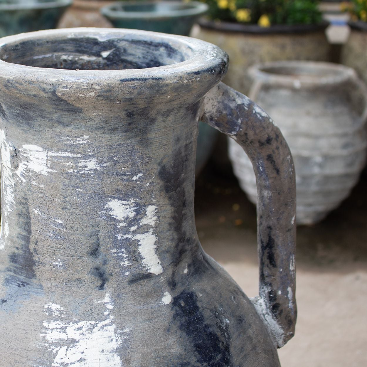  Tall Ceramic Amphora Planter with Antique Finish | AUV115 