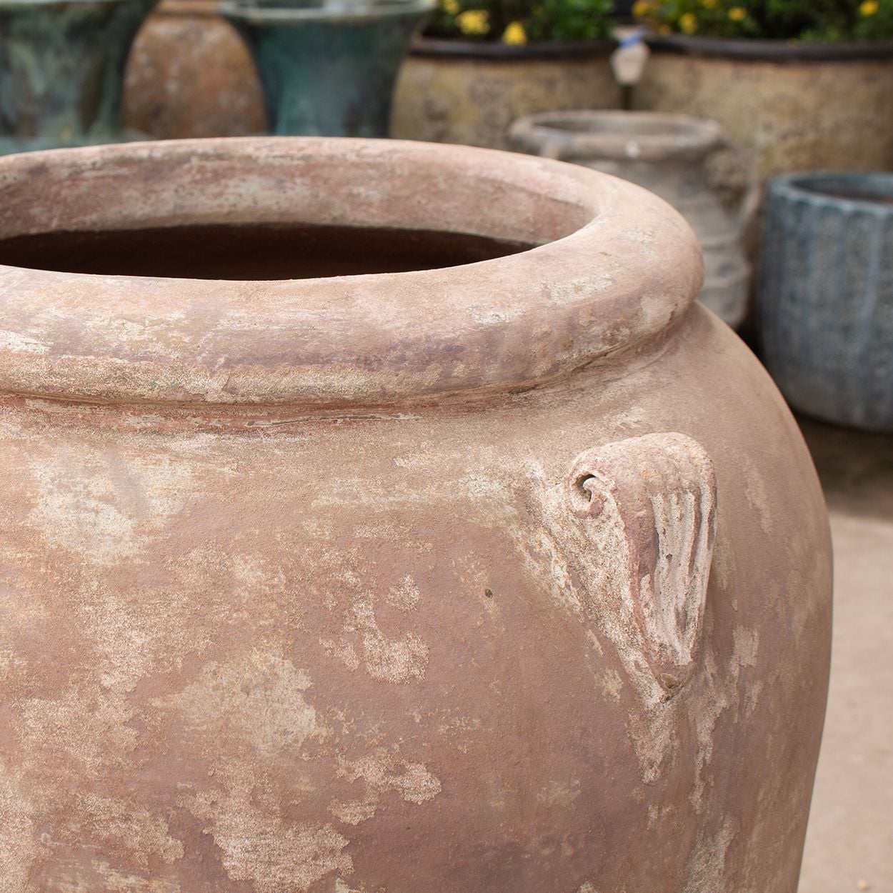  Rustic Ceramic Terracotta Planter with Antique Finish | AUV116 