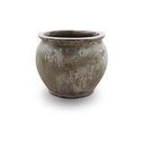  Rustic Round Ceramic Planter with Antique Finish | AUV117 