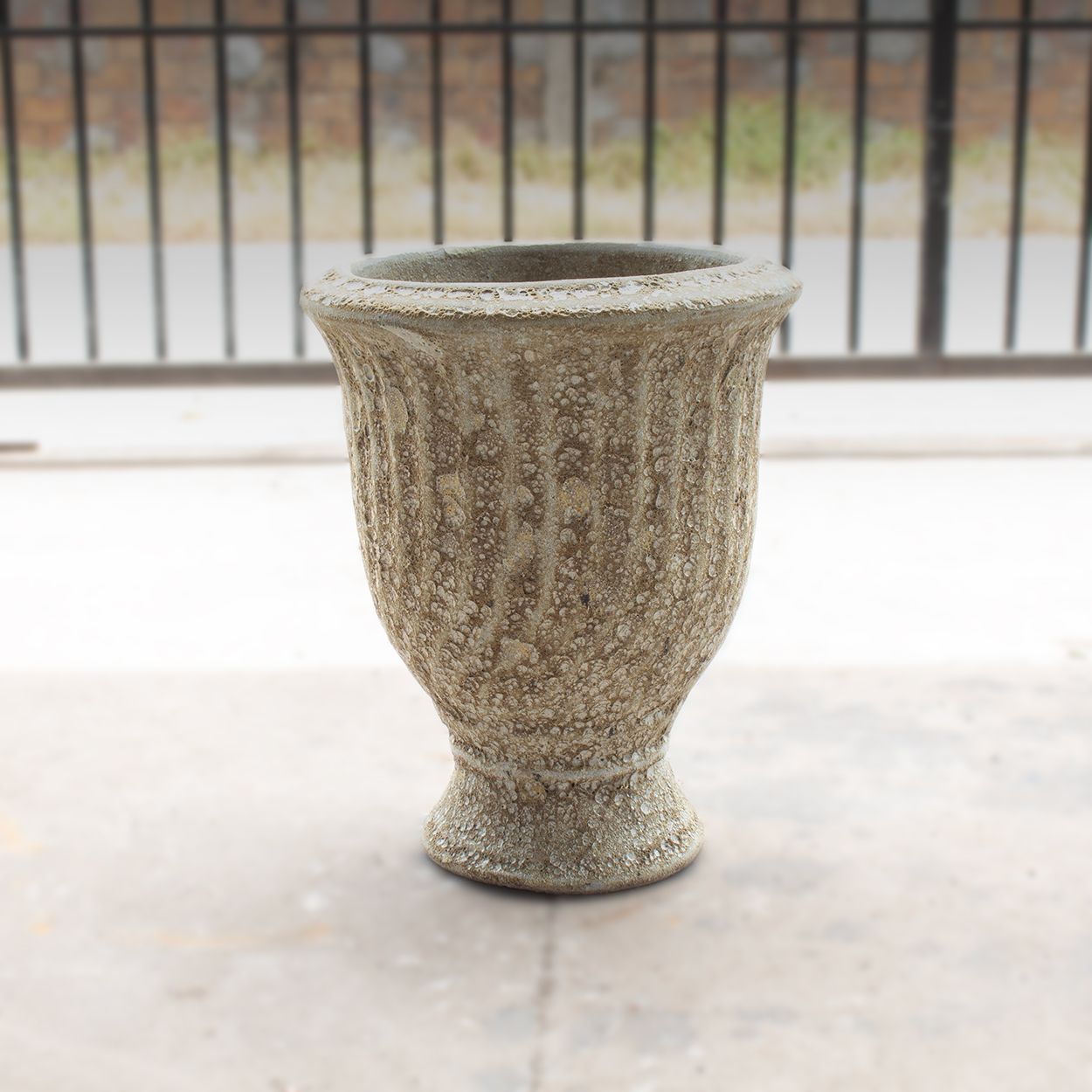  Classic Ceramic Urn Planter with Textured Antique Finish | AUV119 