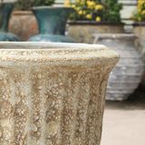  Classic Ceramic Urn Planter with Textured Antique Finish | AUV119 