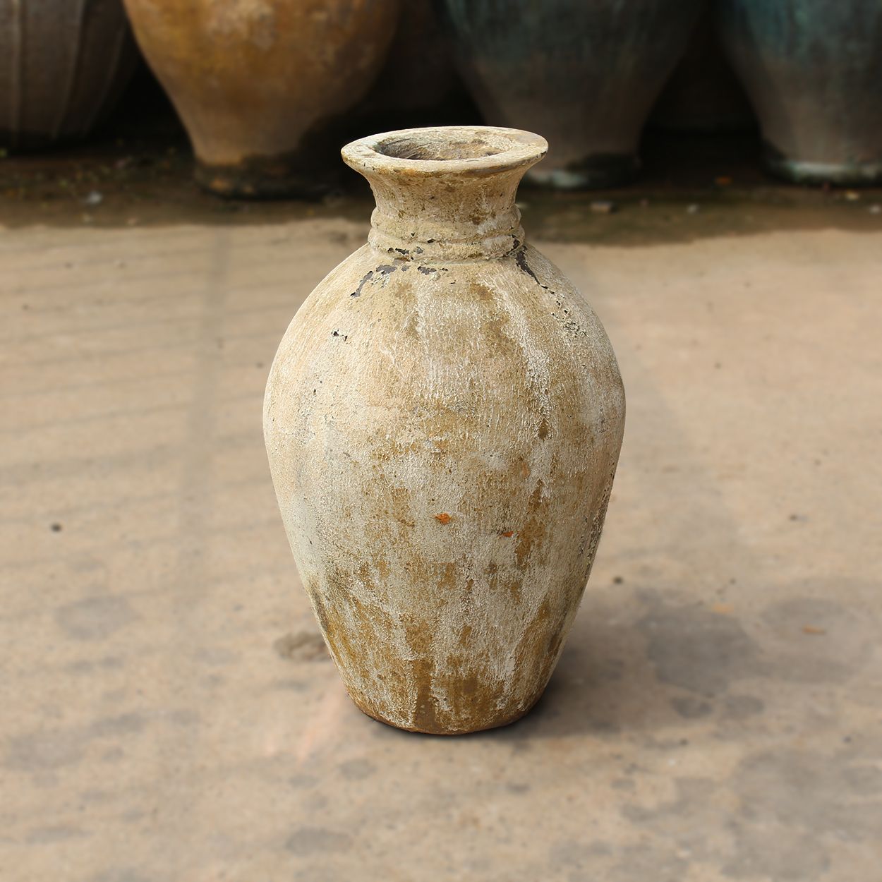  Tall Rustic Ceramic Vase with Antique Finish | AUV122 