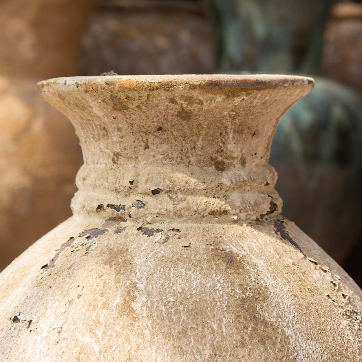  Tall Rustic Ceramic Vase with Antique Finish | AUV122 
