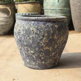  Ceramic Planter with Textured Blue Glaze Finish |  AUV123 