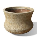  Ceramic Planter with Wide Flared Rim and Textured Antique Finish | AUV124 