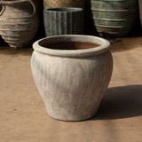  Ceramic Planter with Natural Beige Finish | AUD105 