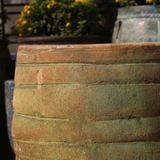  Ceramic Planter with Rustic Green Patina Finish | AUV125 