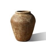  Rustic Ceramic Jar Planter with Antique Brown Finish | AUV127 