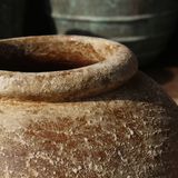  Rustic Ceramic Jar Planter with Antique Brown Finish | AUV127 
