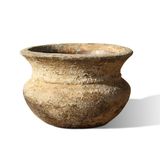  Rustic Wide-Rim Pot with Vintage Texture | AUV130 