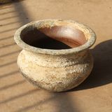  Rustic Wide-Rim Pot with Vintage Texture | AUV130 