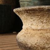  Rustic Wide-Rim Pot with Vintage Texture | AUV130 