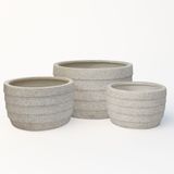  Low Ribbed Fiberstone Planter | AUFS143 