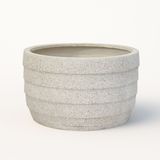  Low Ribbed Fiberstone Planter | AUFS143 