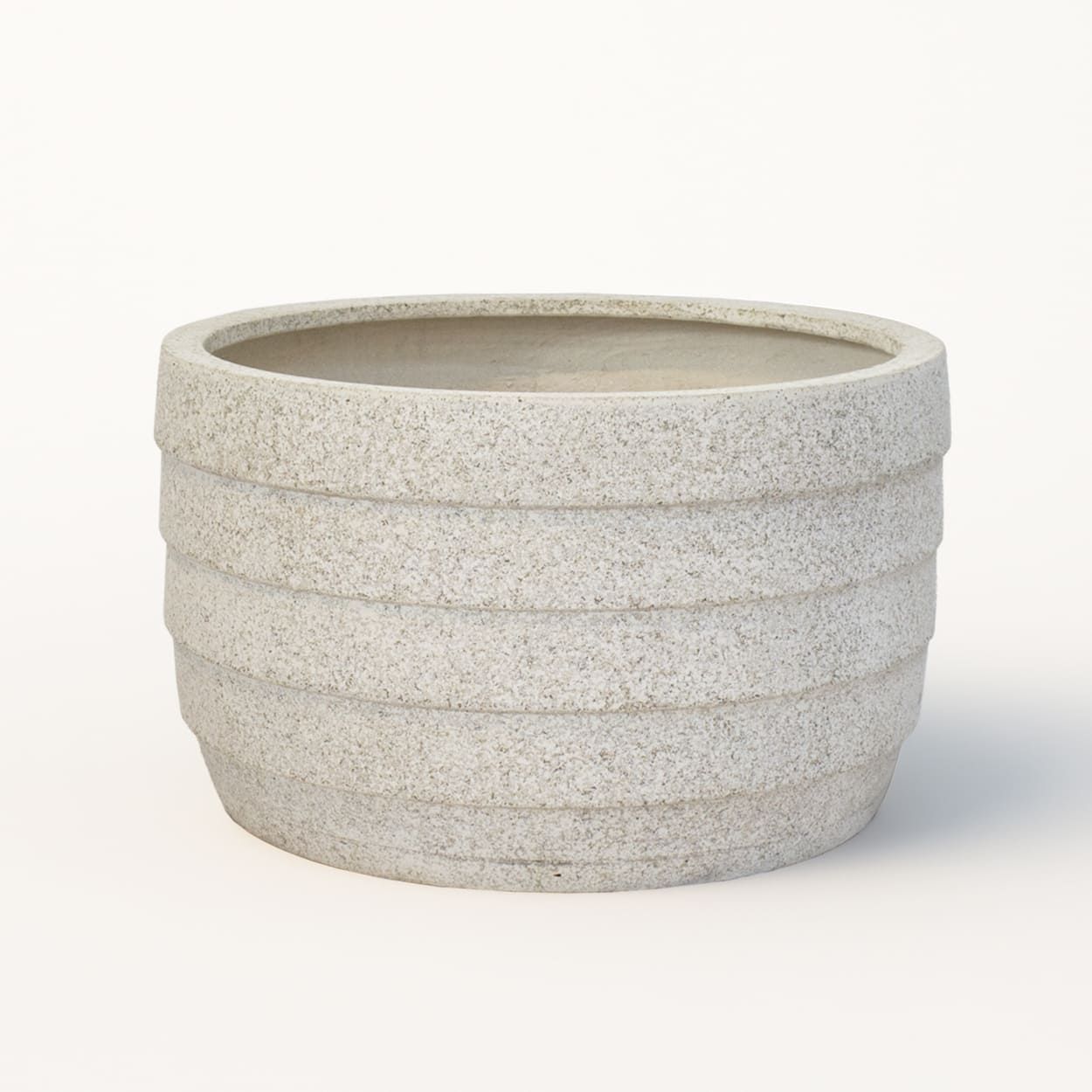  Low Ribbed Fiberstone Planter | AUFS143 