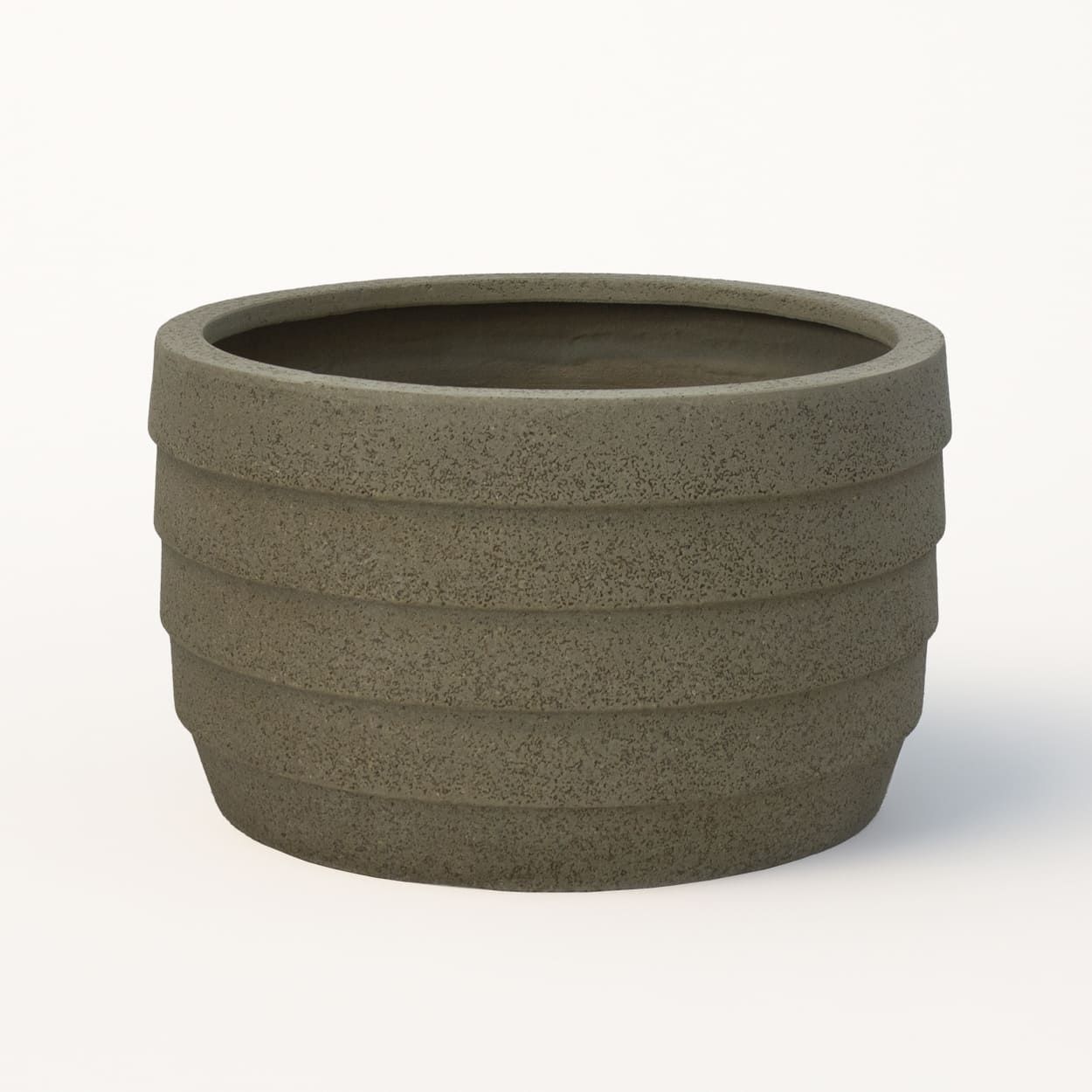  Low Ribbed Fiberstone Planter | AUFS143 