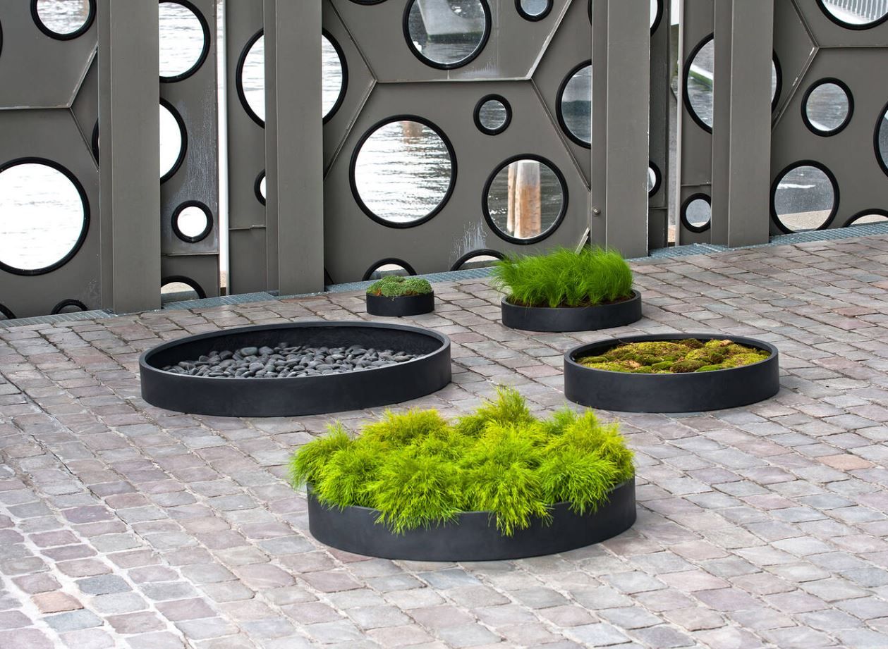  Low Bowl Fiberstone Planter |AUFS175 