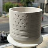  American Heritage Cement Candle Jar with Eagle Lid | AUC009 
