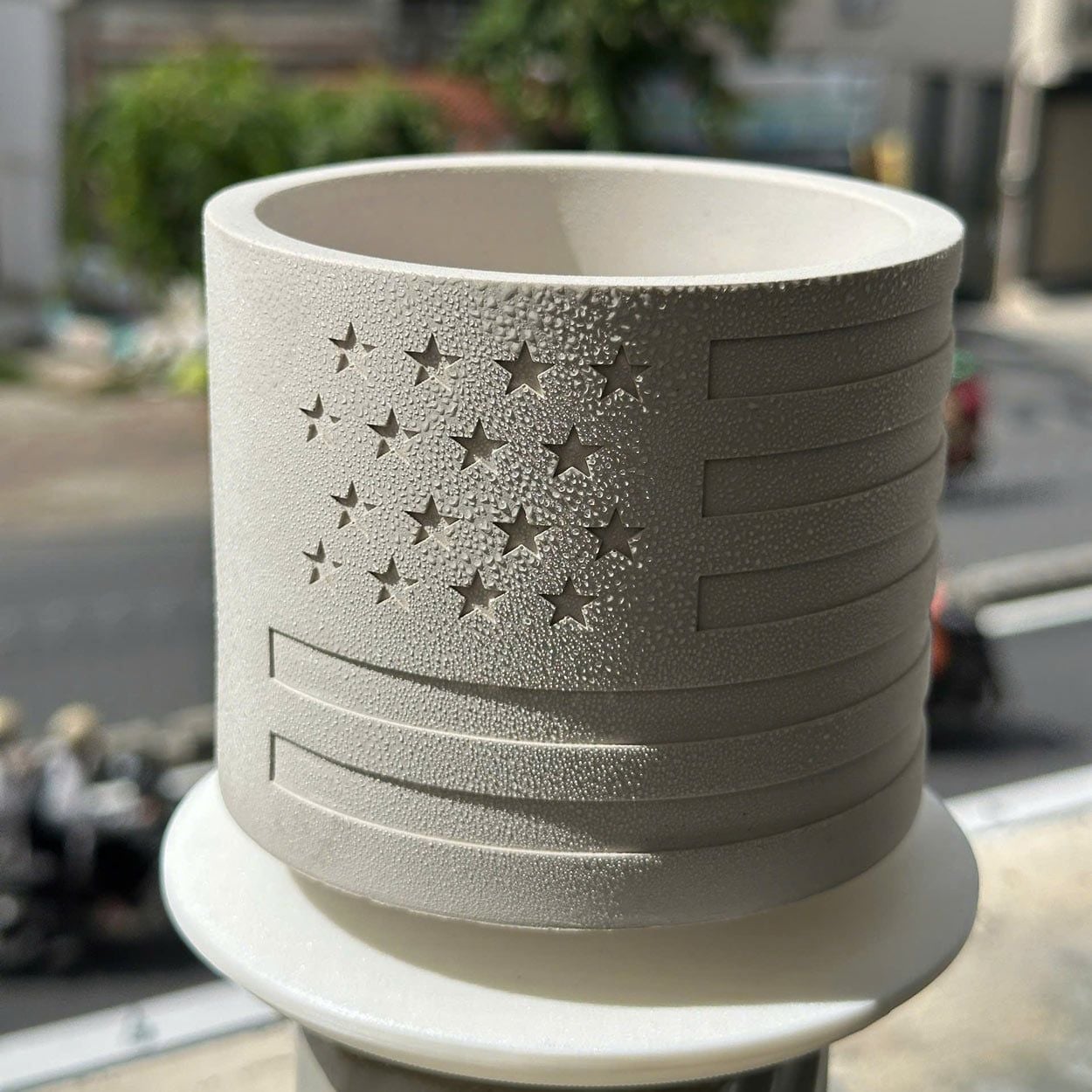  American Heritage Cement Candle Jar with Eagle Lid | AUC009 