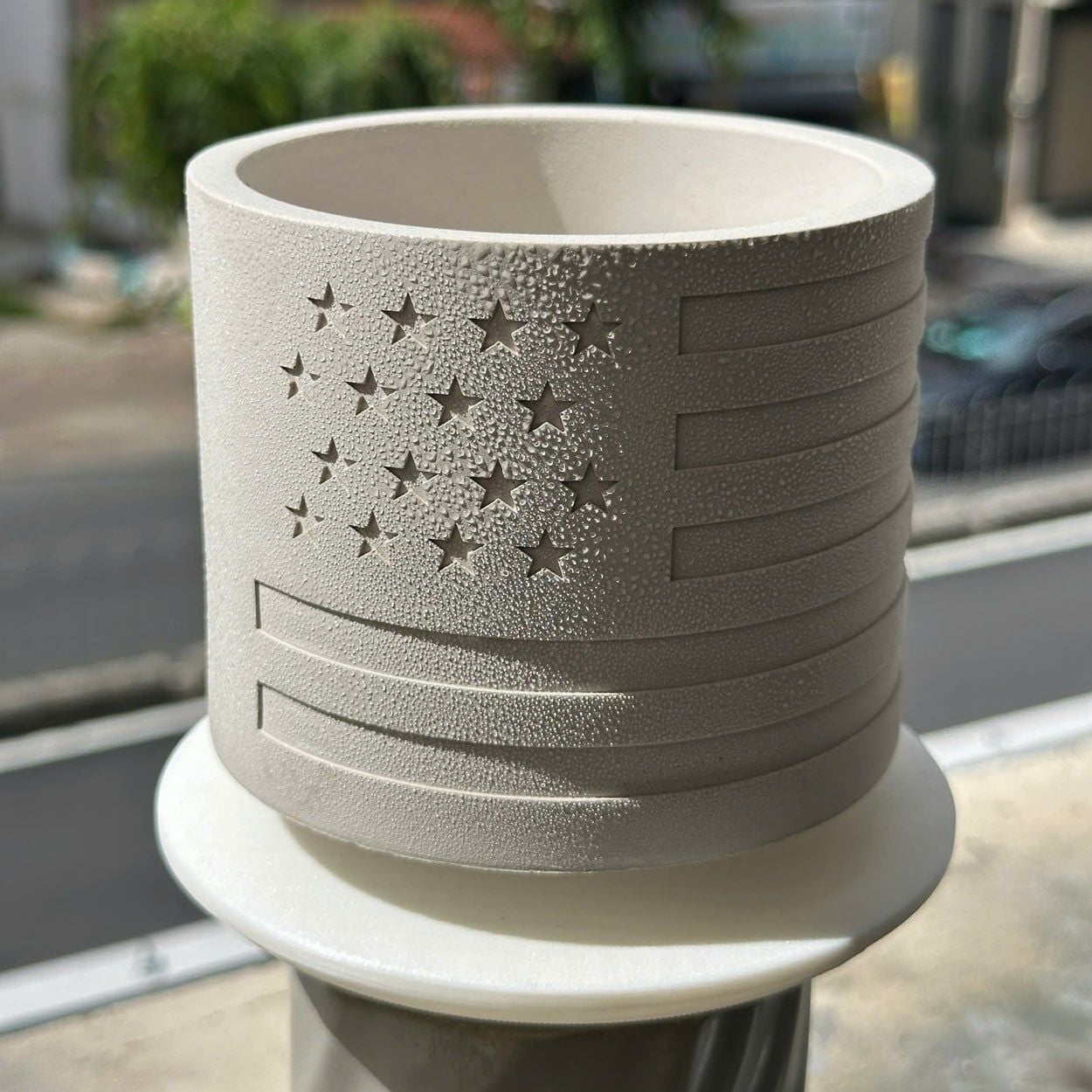  American Heritage Cement Candle Jar with Eagle Lid | AUC009 