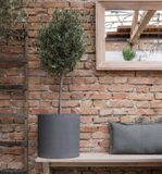  Modern Cylinder Fiberstone Planter Pot |AUFS170 